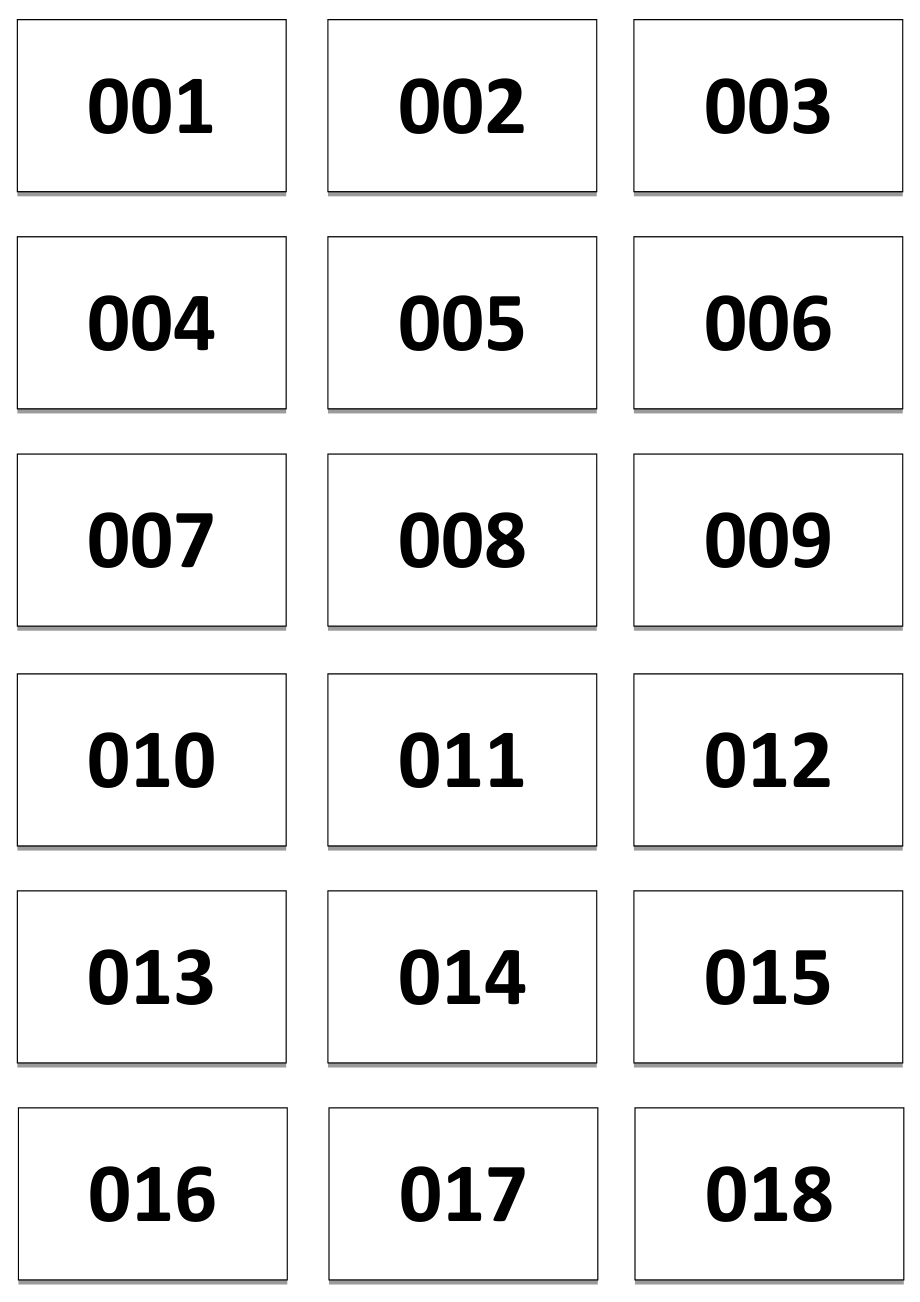 抽簽抽簽順序號碼牌數字卡001到180